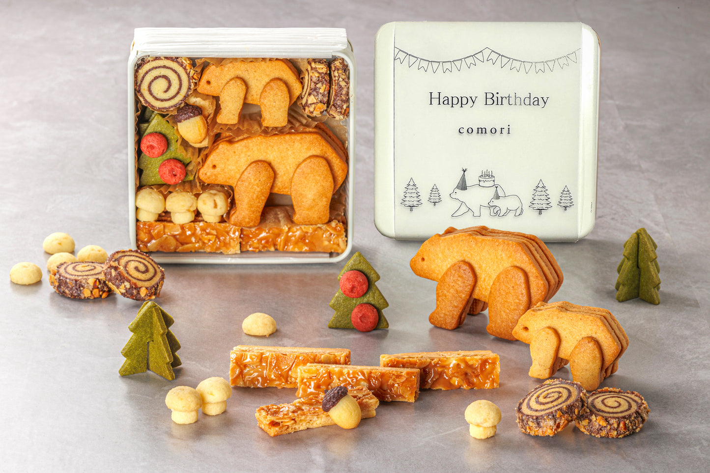 Happy Bithdayパッケージ - 小さな森のクッキー缶【誕生日プレゼント用】